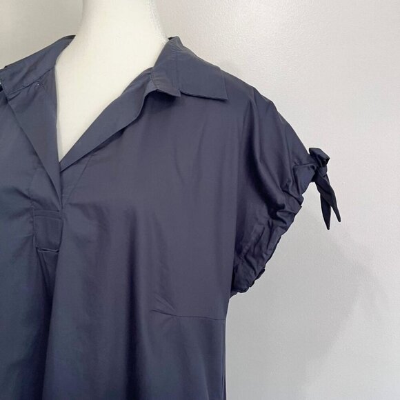 UCHUU NAVY SHORT SLEEVE SHIFT MIDI OVERSIZED DRESS - S - Picture 4 of 12